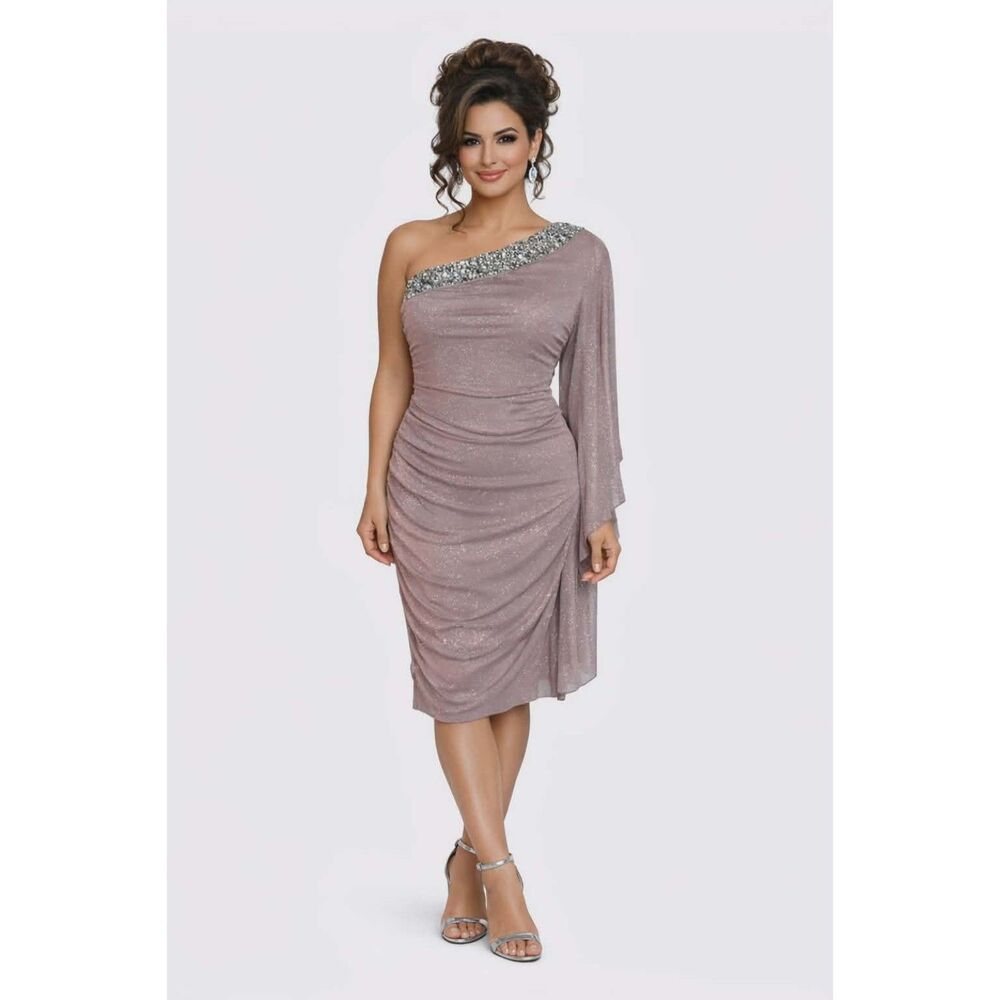 EVENING GOWNCocktail Dress Champagne Rhinestones Women's WOMAN'S SMALL